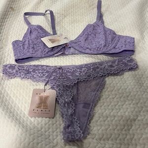 Rihanna savage Fenty lilac bra and thong 38C/medium